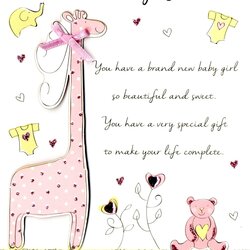 Fantastic New Baby Girl Congratulations Greeting Card Second Nature Just To Say Cards Congratulation