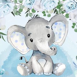 Buy Baby Shower Background Party Gift Boy Elephant Dessert