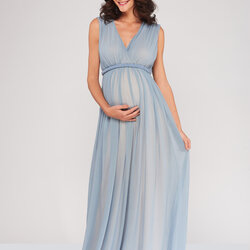 Exceptional Blue Baby Shower Dress Main
