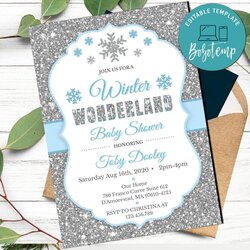 Matchless Winter Wonderland Boy Baby Shower Invitation Printable Compressed