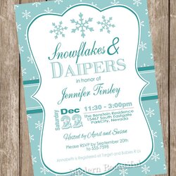 Champion Snowflake Baby Shower Invitation Winter By Invitations