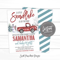 Perfect Winter Baby Shower Invitation Sweet Providence Designs