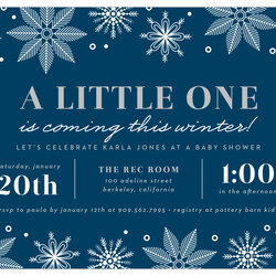 Snowflake Winter Baby Shower Invitations By Basic Invite