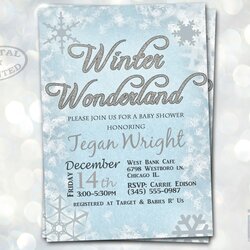 Wizard Winter Wonderland Baby Shower Invitations Request Something Order Custom Made Just