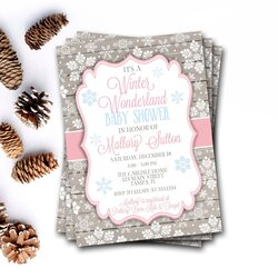 Eminent Winter Wonderland Baby Shower Invitation Invitations