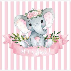 Tremendous Elephant Pink Backdrop For Baby Shower Decoration With In Backdrops