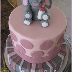 Supreme Elephant Baby Shower Cake Squirt Theme Themed Party Elephants Creative Place Pink Cakes
