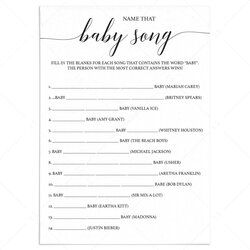 Baby Shower Games Songs With The Word Crazy