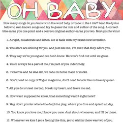 The Highest Standard Free Printable Baby Shower Songs Guessing Game Play Party Plan Oh Name Games Scavenger