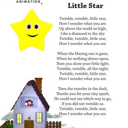 Champion Best Animation Lyrics Images On English Rhymes Twinkle Nursery Little Songs Printable Star Rhyme