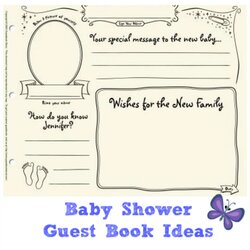 Superb Baby Shower Guest Book Ideas Room Note Write Pages Inside Everyone