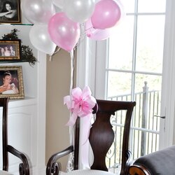 Very Good Opening Gifts At Baby Shower Etiquette Chair Girls Decorate Themes Showers Cute Mom Balloon Girl