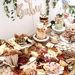 Champion Baby Shower Brunch Fall Food Grazing Party Table Board Hot Platters Cheese Boards Trends Snack