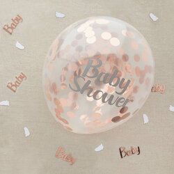 Out Of This World Baby Shower Rose Gold Confetti Balloons By Showers Original