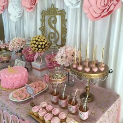 The Highest Standard Pink And Gold Baby Shower Party Ideas Photo Of Girl Decorations Showers Decor Rose