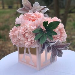 Terrific Rose Gold Baby Shower Centerpiece Pink And Little Girl