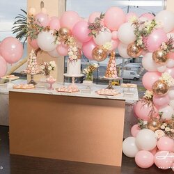 Champion Beautiful White Baby Pink And Rose Gold By Glam Wonderland Garland Os Balloon Balloons