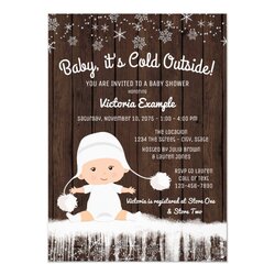 Supreme Baby Its Cold Outside Shower Invitation Invitations Winter Boy Boys Card Christmas Gifts