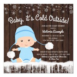 Preeminent Baby Its Cold Outside Boy Shower Invitation