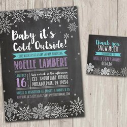 High Quality Baby Its Cold Outside Shower Invitation Snowflake Invitations