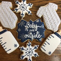Magnificent Baby It Cold Outside Shower Cookies Choose Board