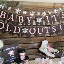 Superb Baby Cold Outside Shower Banner Winter Its Decorations Party Birthday First Props Choose Board Sold