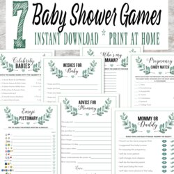 Admirable Greenery Gender Neutral Baby Shower Games Spy Fabulous Printable Survival Modern Woman Guide