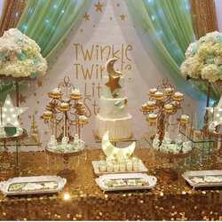 Fine Likes Comments Events Graces On Twinkle Little Shower Baby Star Neutral Themes Gender Theme Table Gold