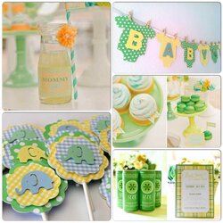 Peerless Baby Unisex Shower Colors Theme Ideas Decoration Gender Themes Neutral Green Boy Yellow Decorations