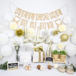 Sterling Buy Rustic Baby Shower Decorations Neutral Set Burlap Welcome