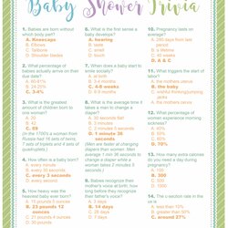 Fun Baby Shower Quiz Questions Games Jeopardy Trivia Answer Cutest Source Newlywed