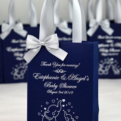 Admirable Personalized Baby Shower Favor Bags Initials Text Bag