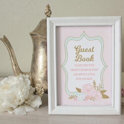 Guest Book Instructions For Baby Shower Sign Write In