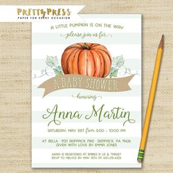 Little Pumpkin Shower Invite Fall Baby Invitations