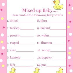 Brilliant Pin On Baby Shower Games Printouts Printable Answers Easy Boy Game Showers Scramble Activity Simple