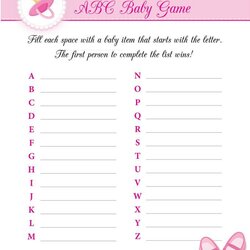Free Printable Baby Shower Games For Girls Game Girl Many Who Race Check Fun Name Easy