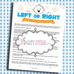 Superior Printable Baby Shower Game Left Or Right Unique Fun