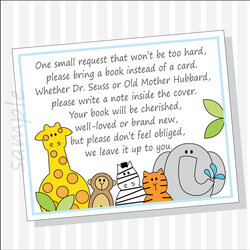 Printable Baby Shower Book Request Instead Of Card