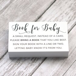 Tremendous Book For Baby Request Books Instead Of Card Shower