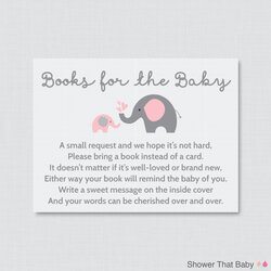 Excellent Baby Shower Book Instead Of Card Printable Request Invites Asking Showers