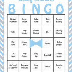 Great Little Man Baby Shower Game Download For Boy Bingo Celebrate Move