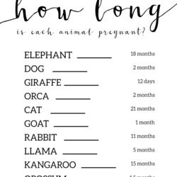 Free Baby Shower Games Printable Animal Pregnancies Paper Trail Design Game Print Answer Boy Girl Activity