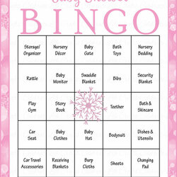 Winter Baby Shower Game Download For Girl Bingo Celebrate Life Printable