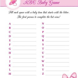 Spiffing Excellent Ideas Baby Shower Games For Girls Free Printable Game Girl Many Who Race Check Fun Name