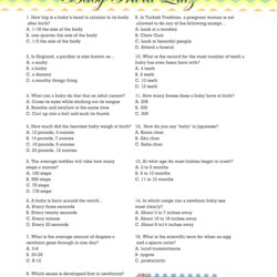 Free Printable Baby Shower Trivia Quiz With Answer Key Games Game Neutral Gender Color Card Colors