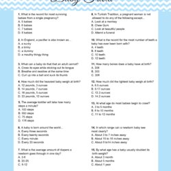 Great Free Printable Baby Trivia Game For Shower Party Quiz Games Blue Colors Answer Funny Facts Made Boy