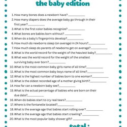 Wonderful Fun Baby Shower Trivia Questions To Use At Your Next