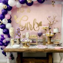 Cute Baby Shower Themes And Decorating Ideas For Girls Butterflies Balloons Checklist Rustic Sugar