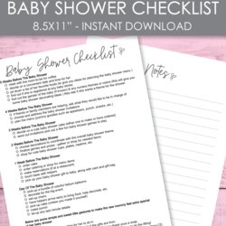 Very Good Baby Shower Checklist