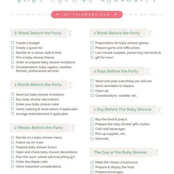 Scheduled Maintenance Baby Shower Checklist Buy Printable Plan Decorations Need